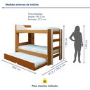 Ver imagem 3 de Treliche Solteiro Infantil Onix Espresso Móveis Bege/Cinamomo/Off White