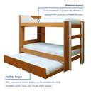 Ver mais imagens de Treliche Solteiro Infantil Onix Espresso Móveis Bege/Cinamomo/Off White