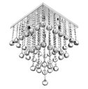 Ver imagem 3 de Lustre de Cristais Legítimos k9 de 30mm, Com 40cm de Alt, Para Hall/Recepção/Escritório, Base de Ino