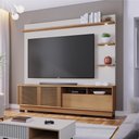 Ver imagem 2 de Home Theater Seattle Led Tv 70 Pol + Mesa de Centro Boston Nichos Off White Freijó