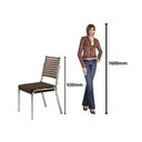 Ver imagem 5 de Conjunto Sala de Jantar Mesa Retangular com 6 Cadeiras Natani Yescasa Cromado/Marrom