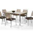 Ver imagem 2 de Conjunto Sala de Jantar Mesa Retangular com 6 Cadeiras Natani