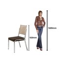Ver imagem 5 de Conjunto Sala de Jantar Mesa Retangular com 6 Cadeiras Natani Yescasa Cromado/Marrom/Bege