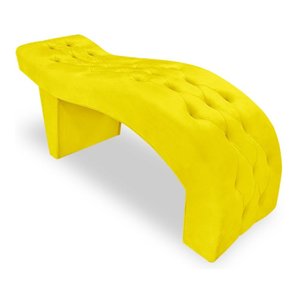 Maca Estofada Capitonê Clínica Salão Estética Suede Eduarda:amarelo