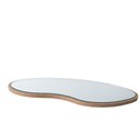 Ver imagem 1 de Bandeja Decorativa Orgânica Espelho Lapidado Luxo Lateral Couro - Freijó