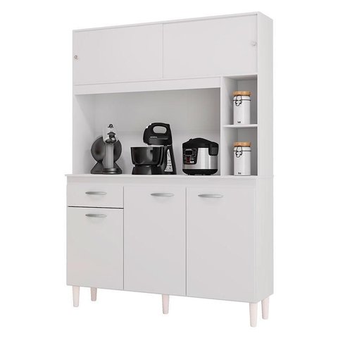 Cozinha Ambiente Kit Duda 120 Cm Branco – Poquema