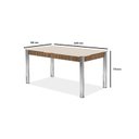 Ver imagem 3 de Conjunto Sala de Jantar Mesa Retangular com 6 Cadeiras Natani Yescasa Cromado/Bege