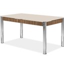 Ver imagem 7 de Conjunto Sala de Jantar Mesa Retangular com 6 Cadeiras Natani Yescasa Cromado/Bege