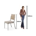 Ver imagem 5 de Conjunto Sala de Jantar Mesa Retangular com 6 Cadeiras Natani Yescasa Cromado/Bege