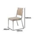 Ver imagem 6 de Conjunto Sala de Jantar Mesa Retangular com 6 Cadeiras Natani Yescasa Cromado/Bege