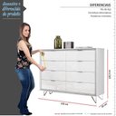 Ver imagem 4 de Cômoda Premium 8 Gavetas Lukaliam Branco