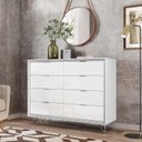 Ver imagem 2 de Cômoda Premium 8 Gavetas Lukaliam Branco