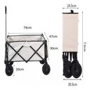 Ver imagem 5 de Carrinho Camping Dobrável Praia Carga de até 100kg