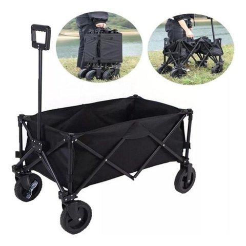 Carrinho Camping Dobrável Praia Carga de até 100kg