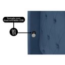 Ver imagem 4 de Kit Baú e Cabeceira Estofada Madeira Cama Box Grécia Queen:azul
