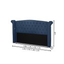 Ver imagem 3 de Kit Baú e Cabeceira Estofada Madeira Cama Box Grécia Queen:azul