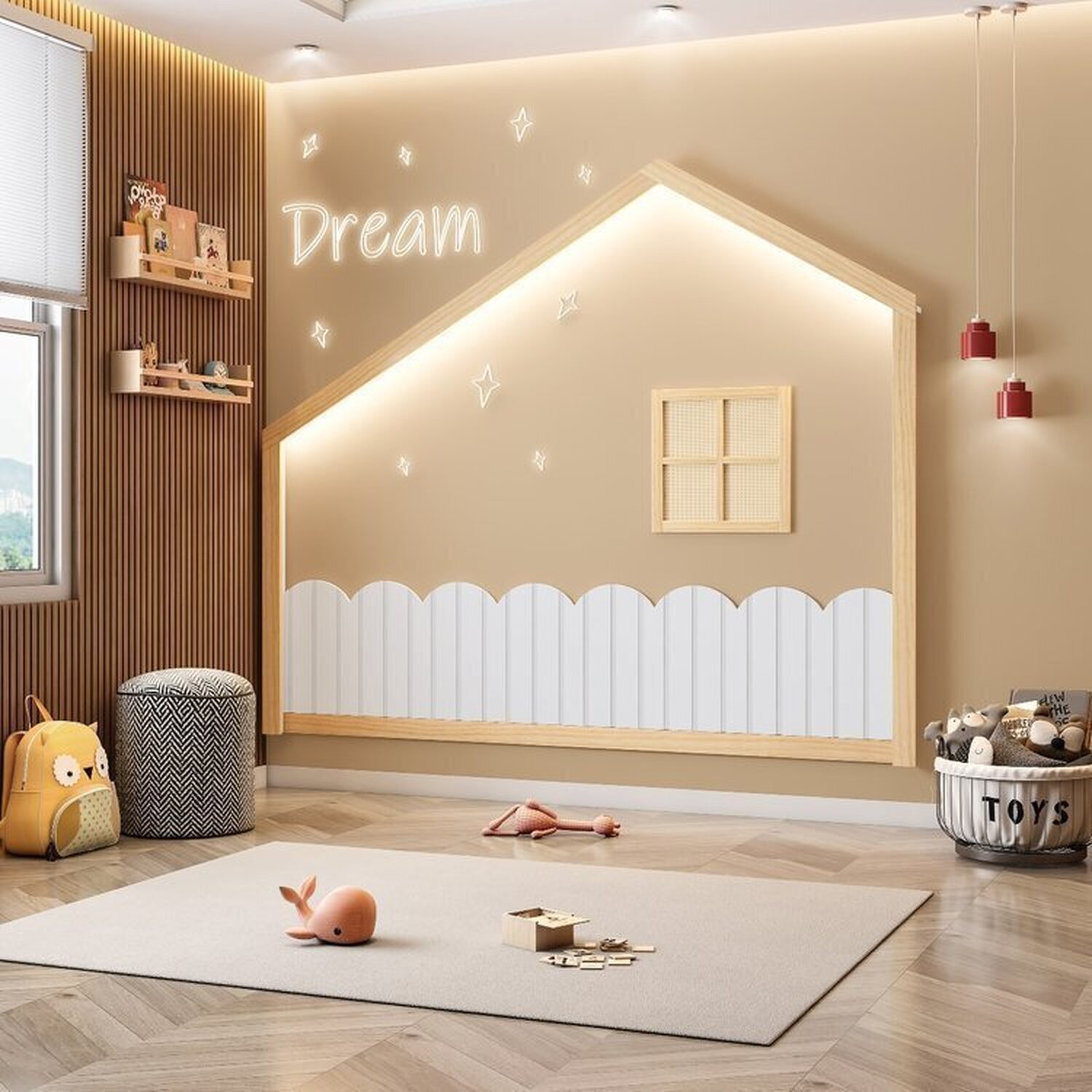 Cama Montessoriana Giulia Solteiro e moldura com Led Casatema - 5