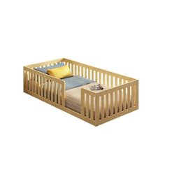 Cama Solteiro Montessoriana Giulia e Moldura Infantil Casinha Dream Decor Casatema - 12