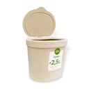 Ver imagem 3 de Lixeira Basic com Tampa 2.5l Bege Lgr 10906/0468 - Coza