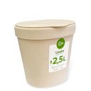 Ver imagem 1 de Lixeira Basic com Tampa 2.5l Bege Lgr 10906/0468 - Coza