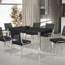 Ver imagem 1 de Conjunto Sala de Jantar Mesa Retangular com 6 Cadeiras Natani