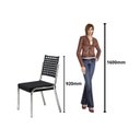 Ver imagem 5 de Conjunto Sala de Jantar Mesa Retangular com 6 Cadeiras Natani Yescasa Cromado/Preto