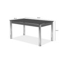 Ver imagem 3 de Conjunto Sala de Jantar Mesa Retangular com 6 Cadeiras Natani Yescasa Cromado/Cinza