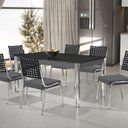 Ver imagem 1 de Conjunto Sala de Jantar Mesa Retangular com 6 Cadeiras Natani