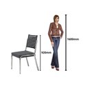 Ver imagem 5 de Conjunto Sala de Jantar Mesa Retangular com 6 Cadeiras Natani Yescasa Cromado/Cinza