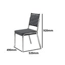 Ver imagem 4 de Conjunto Sala de Jantar Mesa Retangular com 6 Cadeiras Natani Yescasa Cromado/Cinza/Preto