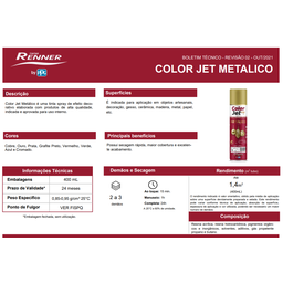 Tinta Spray Metálico 400ml Color Jet Renner Azul - 3