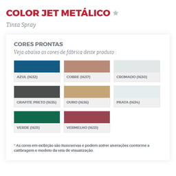 Tinta Spray Metálico 400ml Color Jet Renner Azul - 2