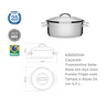 Jogo de Panelas 4 Peças Inox Fundo Triplo Solar Tramontina - 8