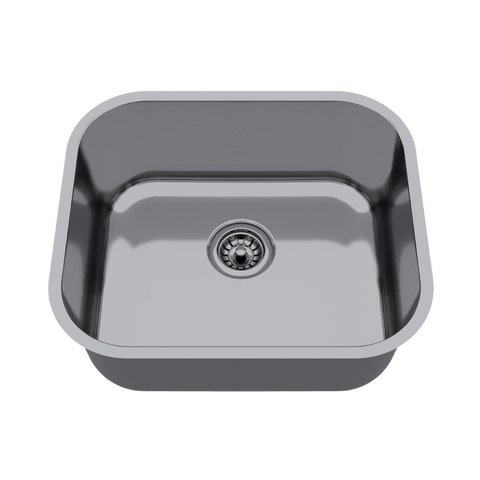 Cuba de Inox para Cozinha N3 40x34x18cm Alto Brilho com Válvula Ghel Plus Branco Cinza Ghelplus
