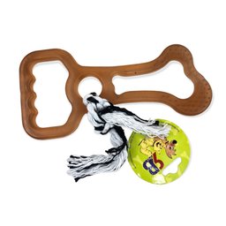 Brinquedo Puxador Para Cães Cristal Com Corda: Vermelho - 1