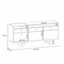 Ver imagem 3 de Buffet Aparador Decorativo Noeli com Bandeja Lateral Cinamomo/off White G26 - Gran Belo