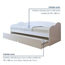 Ver imagem 5 de Bicama Infantil com Cama Auxiliar Estrado Madeira Liz Branco