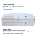 Ver mais imagens de Bicama Infantil com Cama Auxiliar Estrado Madeira Liz Branco