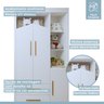 Quarto de Bebê Completo 100% Mdf com Guarda-roupa, Cômoda e Mini Berço Estelar - 12