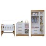 Quarto de Bebê Completo 100% Mdf com Guarda-roupa, Cômoda e Mini Berço Estelar - 2