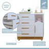 Quarto de Bebê Completo 100% Mdf com Guarda-roupa, Cômoda e Mini Berço Estelar - 8