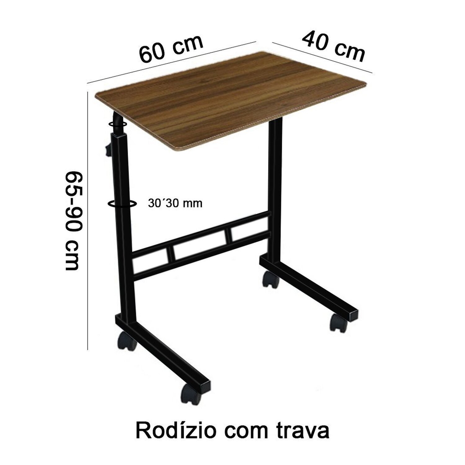 Mesa Mutiuso Mesinha Notebook com Altura Regulável - 3