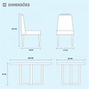Ver imagem 7 de Conjunto Sala de Jantar Jade 6 Lugares Mesa e Cadeiras Móveis Mix