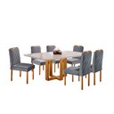 Ver imagem 2 de Conjunto Sala de Jantar Jade 6 Lugares Mesa e Cadeiras Móveis Mix