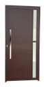 Ver imagem 1 de Porta Alumínio Lambril Visione c/Puxador e.Marrom Corten 90 Brimak