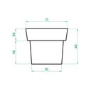 Ver mais imagens de Kit 3 Vasos Plantas Frutífera hortaliças 60x70 Ibiza Polietileno BGPLASTICOS V960 VERMELHO PAU BRASI