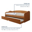 Ver imagem 5 de Bicama Infantil com Cama Auxiliar Estrado Madeira Liz Marrom/Cinamomo