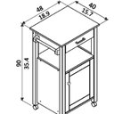 Ver imagem 3 de Carrinho de Churrasco 1 Gaveta +1 Porta 100% madeira maçiça