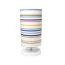 Ver imagem 3 de Kit 2 Abajur Quarto Cilíndrico Eco Tecido Listrado Colorido