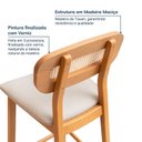 Ver imagem 3 de Banqueta Madeira Maciça Liz CabeCasa MadeiraOriginals Amarelo/Mel/Bege Claro